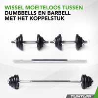 Tunturi Halterset – 20 kg, gietijzer – foto 3 van 4