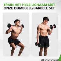 Tunturi Halterset – 20 kg, gietijzer – foto 4 van 4