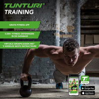 Tunturi Kettlebell 12 kg – gietijzer, rubberen onderzijde – foto 2 van 4