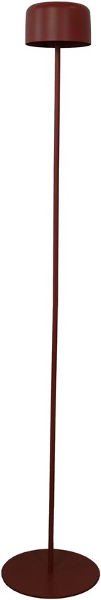 EGLO Roccanova-L Staande lamp - Oplaadbaar (tot 22 uur licht) - Solar - 120 cm - Steenrood/Warm Oranje - Draadloos - Dimbaar - Binnen en Buiten
