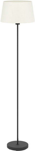 EGLO Febres Vloerlamp - E27 - 153 cm - Zwart/Wit - Teddy stof