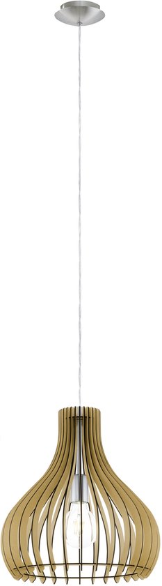 EGLO Tindori Hanglamp - 1 Lichts - Ø380MM. - Nikkel-Mat - Ahorn – foto 1 van 4