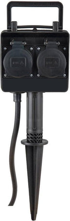 Heitronic 35466 Stopcontactsplitter 2-voudig – IP44, 1,5 m kabel – foto 1 van 4