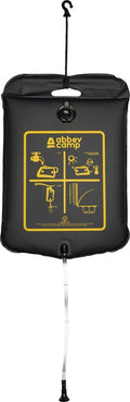 Abbey Camp - Solar Camping Shower - 20 Liters - Incl. Thermometer - Black