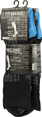 Starling Whistler skisokken 2-pack – fuchsia/grijs, maat 31/34 – foto 3 van 4