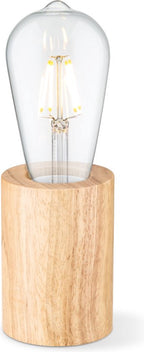 Home Sweet Home Eliaz Tafellamp hout – 1× E27, Ø 7 cm – foto 1 van 4