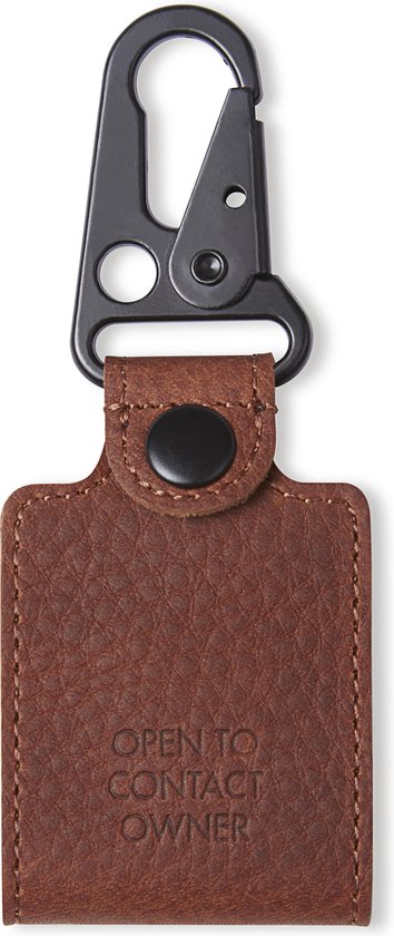Decoded Travel Tag bagagelabel – full-grain leer, QR-code en NFC – foto 2 van 4