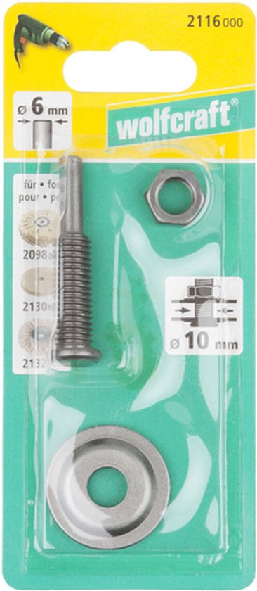 Wolfcraft Opspandoorn voor boring 10 mm – voor slijp- en polijstschijven – foto 4 van 4