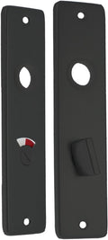 Starx WC Plate - Door Plate with WC Lock (WC57/5) - Aluminium – Black
