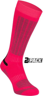 Starling Whistler skisokken 2-pack – fuchsia/grijs, maat 31/34 – foto 1 van 4