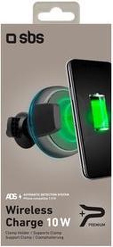 Draadloze oplader, autohouder GSM. Fast charge iPhone X, iPhone 8, Samsung Galaxy S9, Galaxy S8, Google Nexus 6
