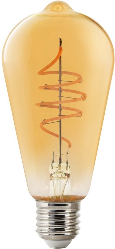 Nordlux ST64-lichtbron-smart-filament-E27-gold-deco spiral-2200K