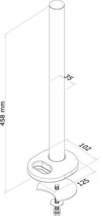 NewStar FPMA-D935GROMMET Bureaudoorvoer – voor kabeldop, zilver – foto 3 van 4
