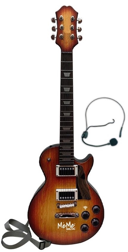 MeMe Wireless Rock Guitar Bob speelgoedgitaar – draadloos, hout – foto 1 van 2