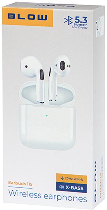 BLOW I15 Draadloze Oordopjes - Bluetooth 5.3 - Met Oplaadcase 300mAh - 35mAh - Wit