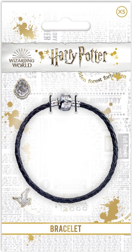 The Carat Shop Harry Potter lederen armband voor bedels – 20 cm, zwart leer – foto 2 van 2