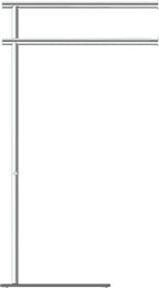 EISL Handdoekhouder staand dubbel – RVS, 42,5 × 20 × 77,5 cm – foto 2 van 3