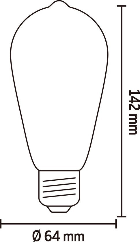 Calex Smart LED Lamp - Slimme Verlichting Filament - E27 - Rustiek - Wifi Lichtbron - Goud - Dimbaar - Warm Wit licht - 7W