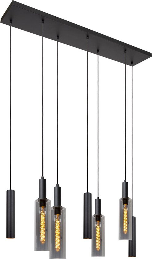 Lucide REX - Pendant Lamp - 4xE27 - Smoked