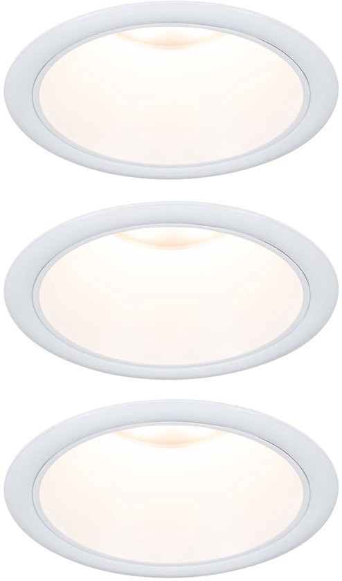 LED-inbouwlamp 3-Step-Dim Cole Coin Set van 3 IP44 rond 88 mm Coin 3x6W 3x470lm 230V dimbaar 2700K Wit
