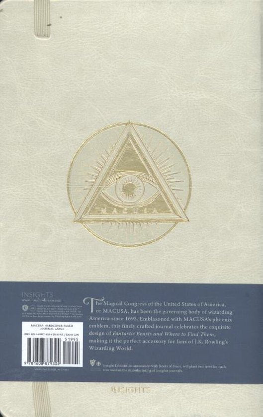 Harry Potter Fantastic Beasts and Where to Find Them Ruled Journal - Macusa - Hard cover