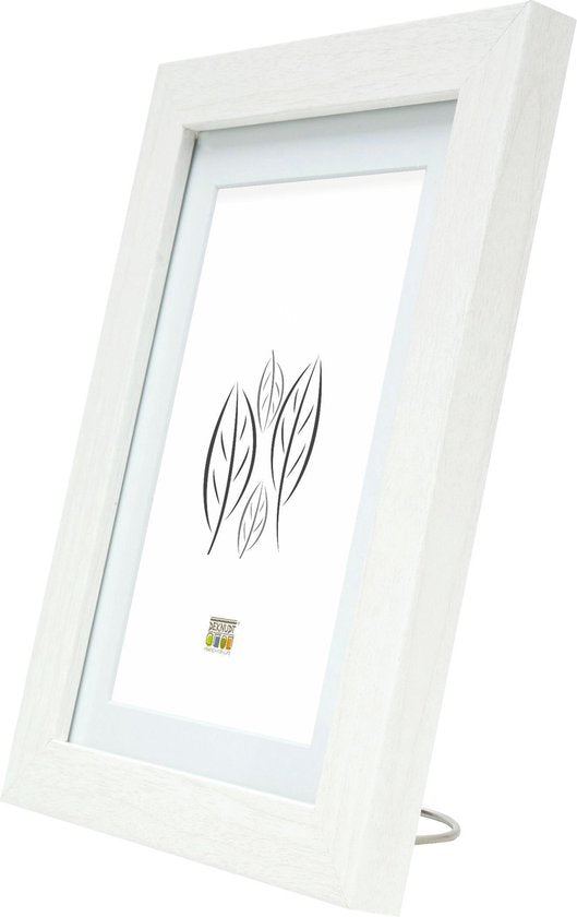 Deknudt Frames fotolijst - wit met passe-partout - 13x18 / 20x30 cm