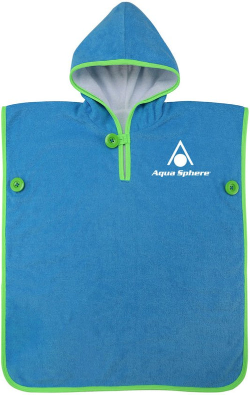 Aquasphere Baby Towel - Poncho - Kinderen - Blauw/Groen