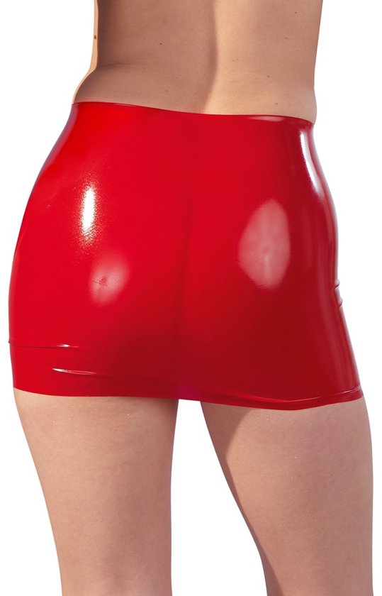 LateX – Latex Rok Korte Variant met Strakke Pasvorm voor Geile Uitstraling Maat S - Rood