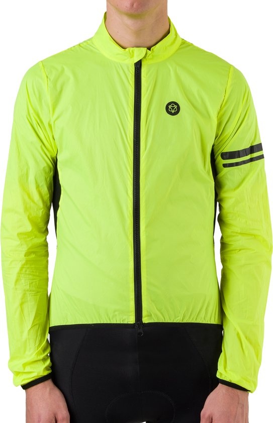 AGU Wind Fietsjack II Essential Heren - Geel - S - Winddicht - Two-way Rits