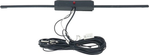 Carpoint Elektronische voorruit antenne met LED - voor perfect ontvangst - Montage zonder boren â€“ Gemonteerde mannelijke DIN stekker - Antenne lengte 34cm â€“ Kabellengte 2.5 meter