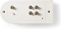 Nedis CATV-Versterker - Versterking: 23 dB - 86 - 1006 MHz - Outputs: 4 - Versterkingsregelaar - Return path - Wit