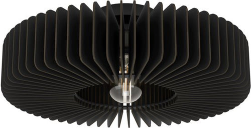 EGLO Palombaia Plafondlamp - E27 - Ø 50 cm - Zwart - Hout|Staal