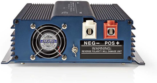 Nedis Omvormer Pure Sinusgolf - Ingangsvoltage: 12 V DC - Apparaat stroomoutput: Type F (CEE 7/3) - 230 V AC 50 Hz - 1000 W - Piekvermogen: 2000 W - Screw Terminal - Zuivere Sinusgolf - Zeker