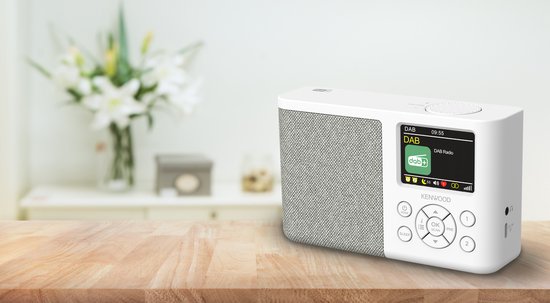 Kenwood CR-M33DAB DAB+ Radio - Interne accu - Wit