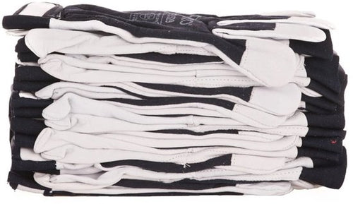 GEKO Leather work gloves - Velcro closure - Size 10 - Blue and white - EN388 protection - 12 pieces