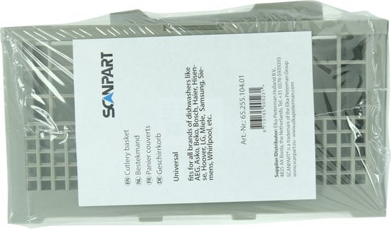Scanpart bestekmand voor vaatwasser - Vaatwasmachine - Afwasmachine - Geschikt voor AEG Asko Beko Bosch Haier Hisense Hoover LG Miele Samsung Siemens Whirlpool - Bestekmandje - Bestekbak - Be