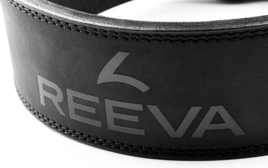 Reeva Lifting Belt - Zwart Lederen Powerlift Riem in Maat XS - Lever Belt geschikt voor Crossfit, Powerlifting, Fitness en Bodybuilding - Lifting Belt voor Heren en Dames