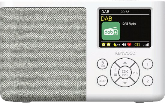Kenwood CR-M33DAB DAB+ Radio - Interne accu - Wit