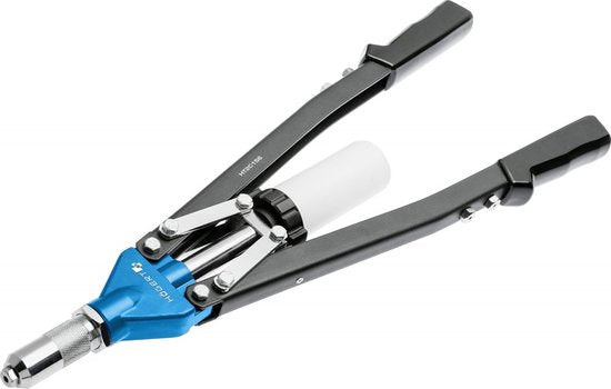 Hand riveting hammer, riveting pliers, pop rivet gun 530 mm, 5 interchangeable heads, max. 6.4 mm