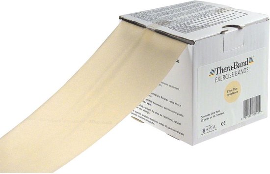 Thera-Band Weerstandsband 45,5 m – beige, latex – foto 1 van 4