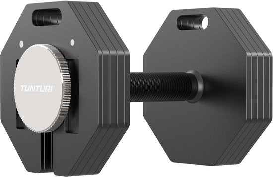 Tunturi Rapid verstelbare dumbbell – 4 tot 20 kg, 9 gewichten in één – foto 1 van 4