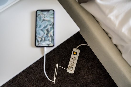 Brennenstuhl Eco-Line 3-way power strip (Power strip with enhanced contact protection, Switch, 1.5m Cable) white