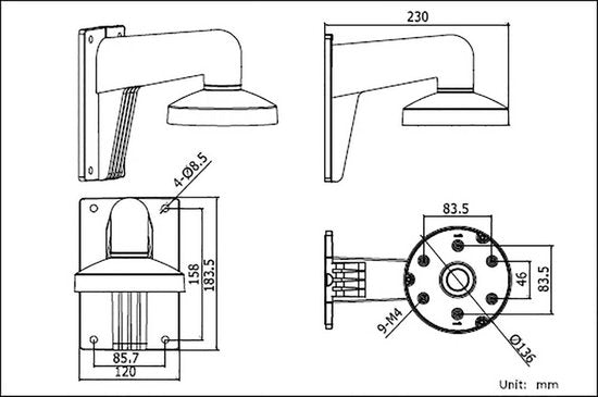 HIKVISION DS-1273ZJ-135 Wall holder