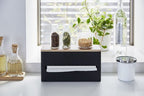 Yamazaki Rin tissuebox dubbelzijdig – 26 × 11 × 14 cm, staal en hout – foto 4 van 4