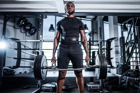 Reeva Lifting Belt - Zwart Lederen Powerlift Riem in Maat XS - Lever Belt geschikt voor Crossfit, Powerlifting, Fitness en Bodybuilding - Lifting Belt voor Heren en Dames
