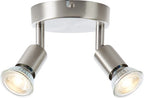 Base Line Parma Plafondspot – 2× GU10 LED 5 W, chroom – foto 4 van 4