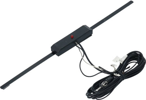 Carpoint Elektronische voorruit antenne met LED - voor perfect ontvangst - Montage zonder boren â€“ Gemonteerde mannelijke DIN stekker - Antenne lengte 34cm â€“ Kabellengte 2.5 meter
