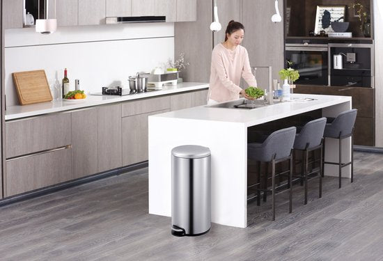 EKO Maggey pedaalemmer 30 liter – mat RVS, soft-close deksel – foto 4 van 4