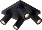 Lucide Taylor Plafondspot – 4× GU10 LED dim-to-warm, IP44 – foto 1 van 4