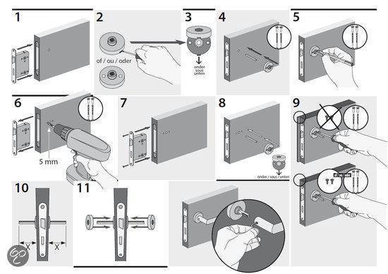 Impresso Sutton Door Handle - Door Hardware - Round - Rosette with Toilet Closure - Aluminum